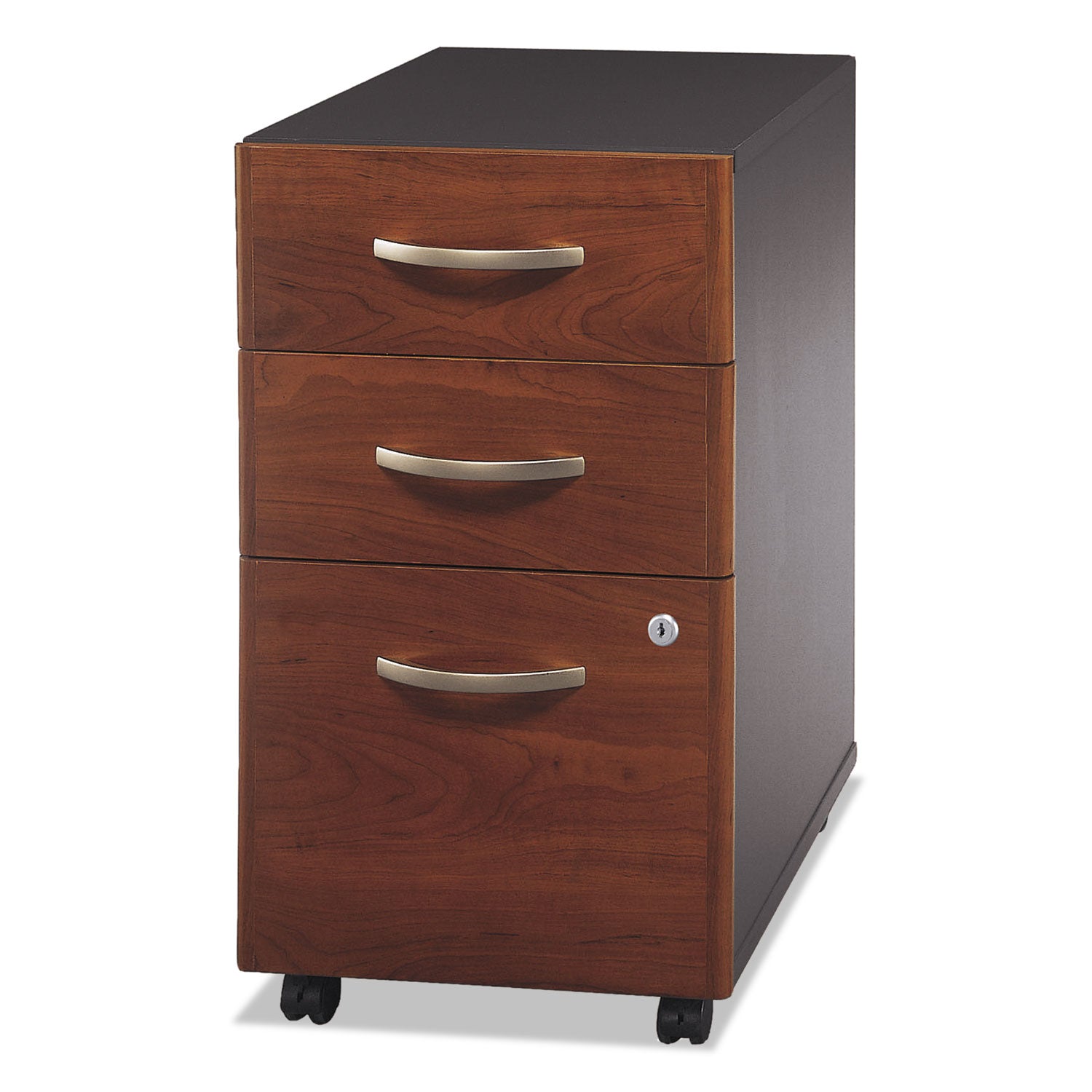 Series C Mobile Pedestal File, Left/Right, 3-Drawers: Box/Box/File, Legal/Letter/A4/A5, Cherry/Gray, 15.75" x 20.25" x 27.88 - 