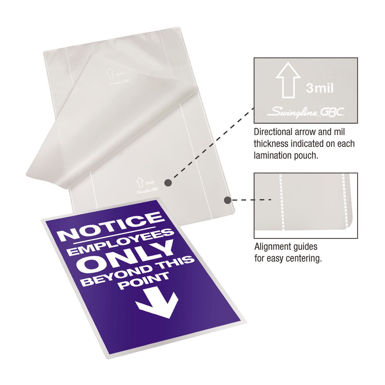 EZUse Thermal Laminating Pouches, 5 mil, 9" x 11.5", Gloss Clear, 10/Pack - 