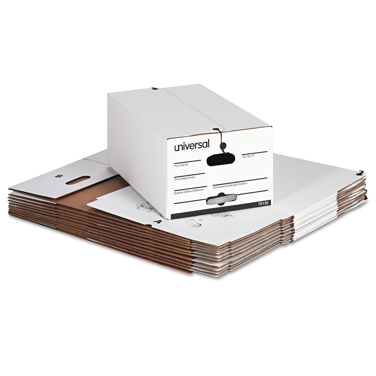 Economical Easy Assembly Storage Files, Legal Files, White, 12/Carton - 