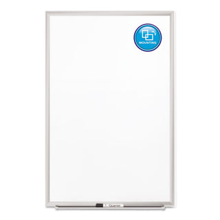 Classic Series Porcelain Magnetic Dry Erase Board, 36 x 24, White Surface, Silver Aluminum Frame - 