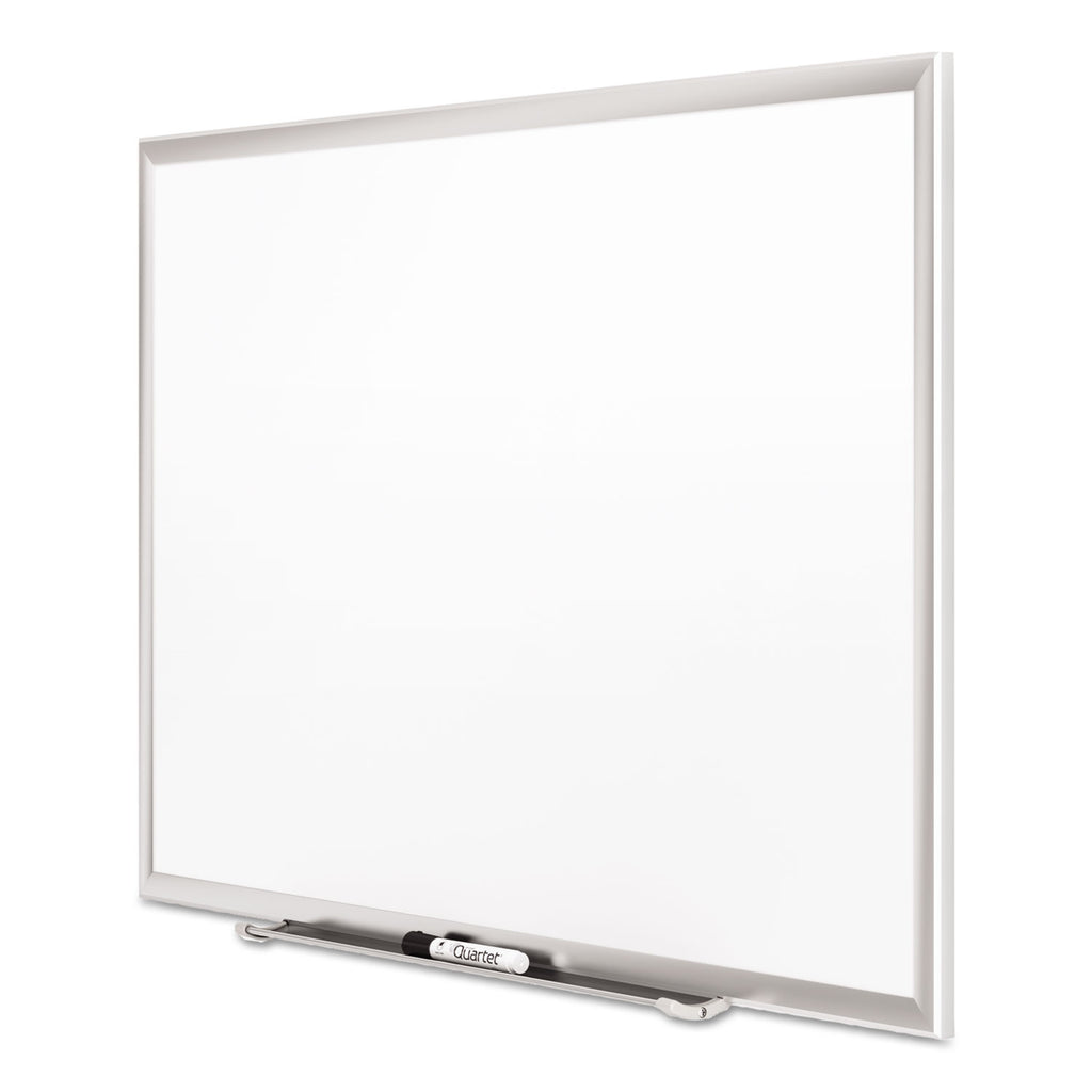 Classic Series Porcelain Magnetic Dry Erase Board, 36 x 24, White Surface, Silver Aluminum Frame - 