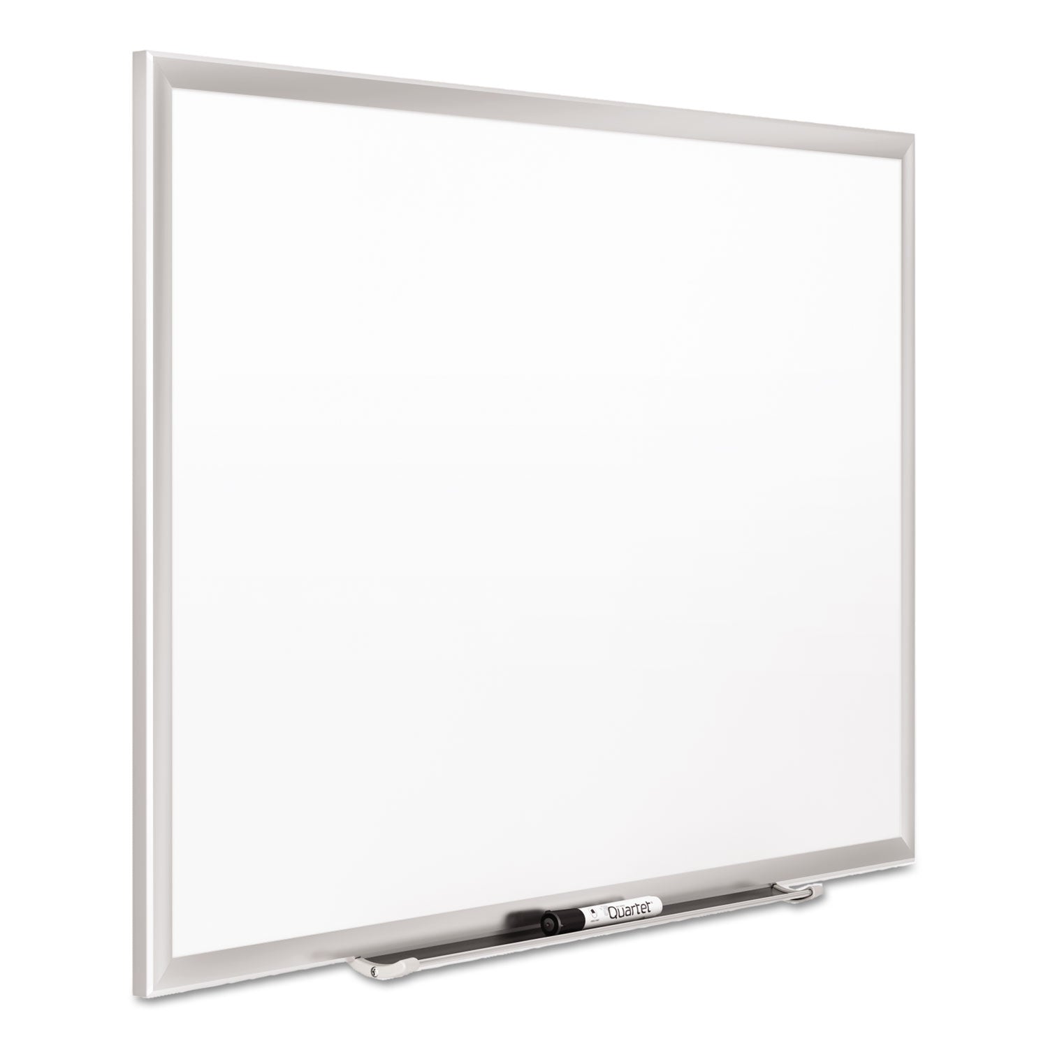 Classic Series Porcelain Magnetic Dry Erase Board, 48 x 36, White Surface, Silver Aluminum Frame - 