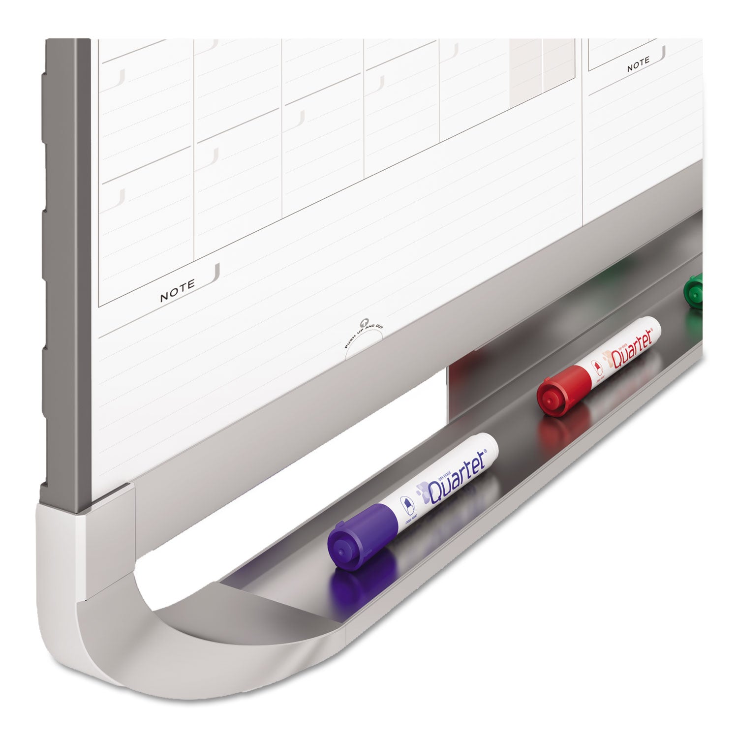 Prestige 2 Total Erase Three-Month Calendar, 36 x 24, White Surface, Graphite Fiberboard/Plastic Frame - 