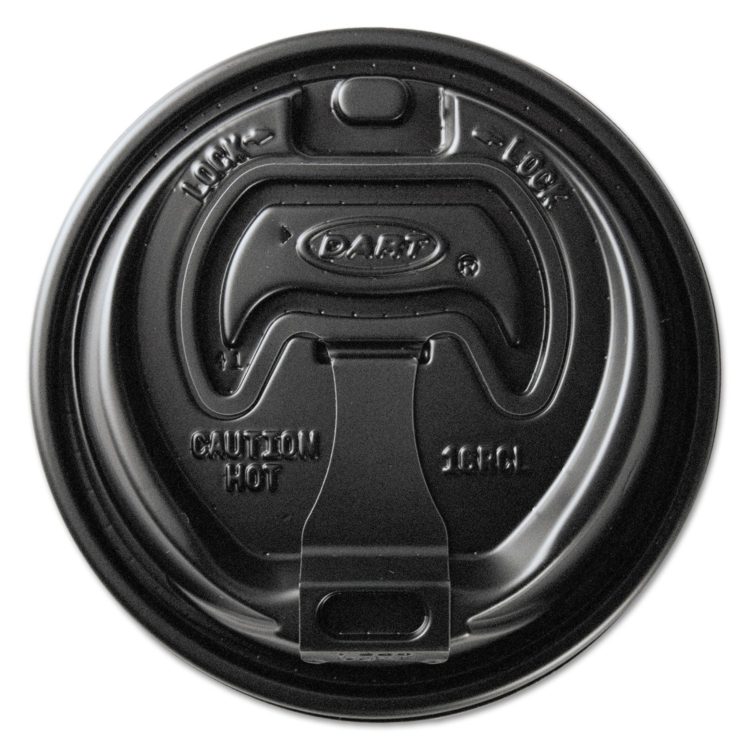 Optima Reclosable Lids for Hot Paper Cups, Fits 10 oz to 24 oz Cups, Black, 1,000/Carton - 