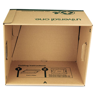 Recycled Heavy-Duty Record Storage Box, Letter/Legal Files, Kraft/Green, 12/Carton - 