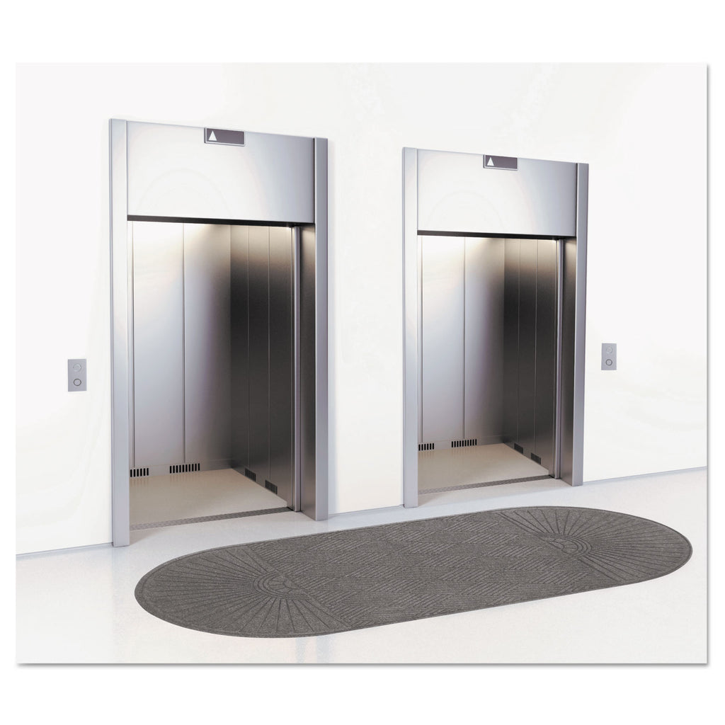 EcoGuard Diamond Floor Mat, Double Fan, 36 x 96, Charcoal - 
