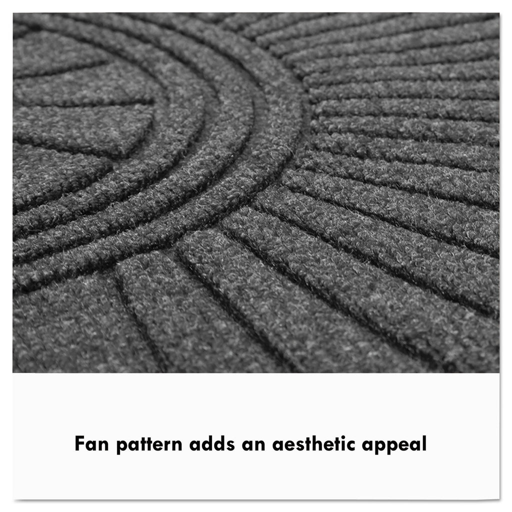 EcoGuard Diamond Floor Mat, Single Fan, 36 x 72, Charcoal - 