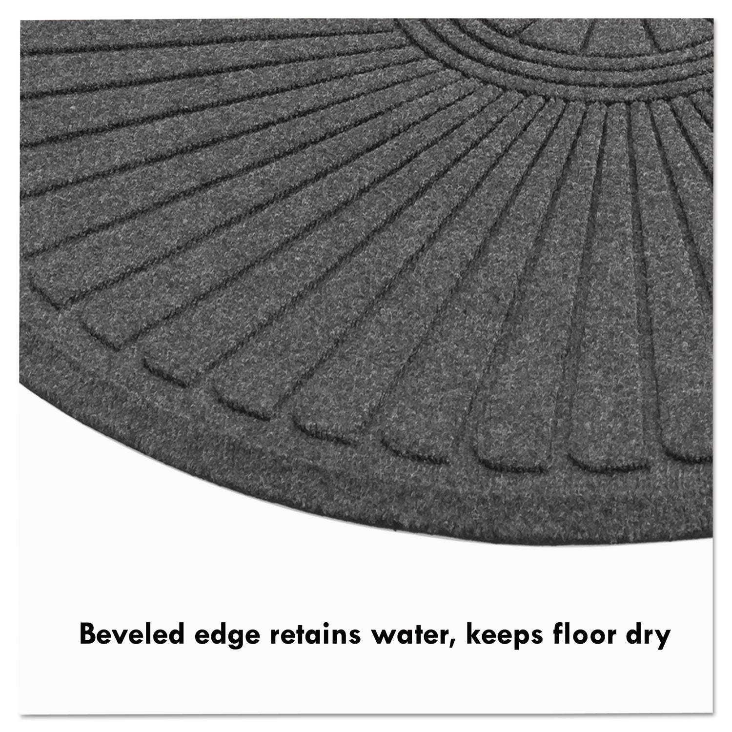 EcoGuard Diamond Floor Mat, Single Fan, 36 x 72, Charcoal - 