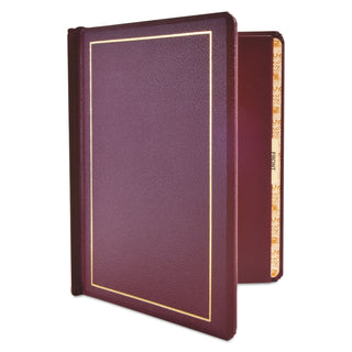 Binder for Corporation Minutes, 3 Posts, 2" Capacity, 11 x 8.5, Red w/Gold Trim
