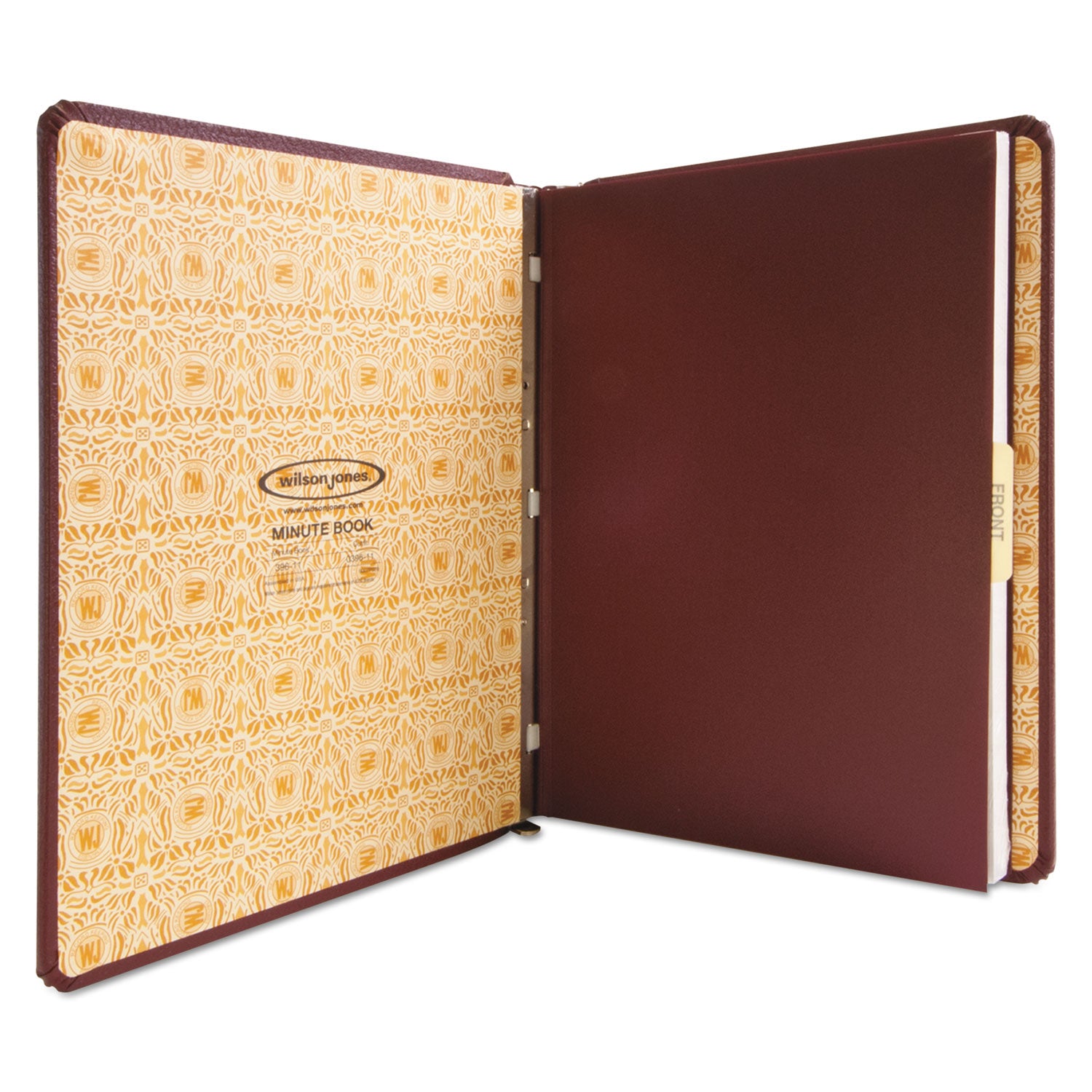 Binder for Corporation Minutes, 3 Posts, 2" Capacity, 11 x 8.5, Red w/Gold Trim