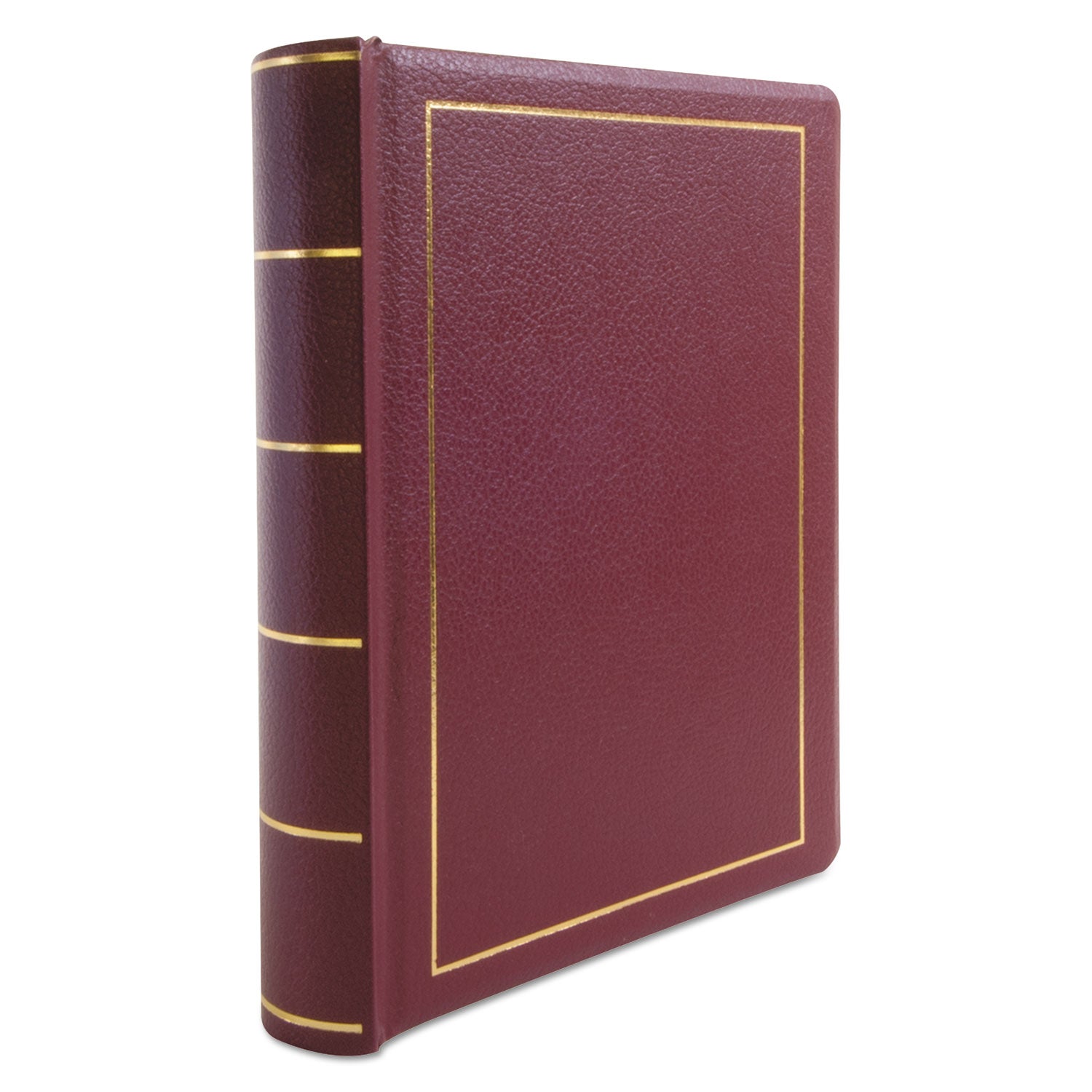 Binder for Corporation Minutes, 3 Posts, 2" Capacity, 11 x 8.5, Red w/Gold Trim - 