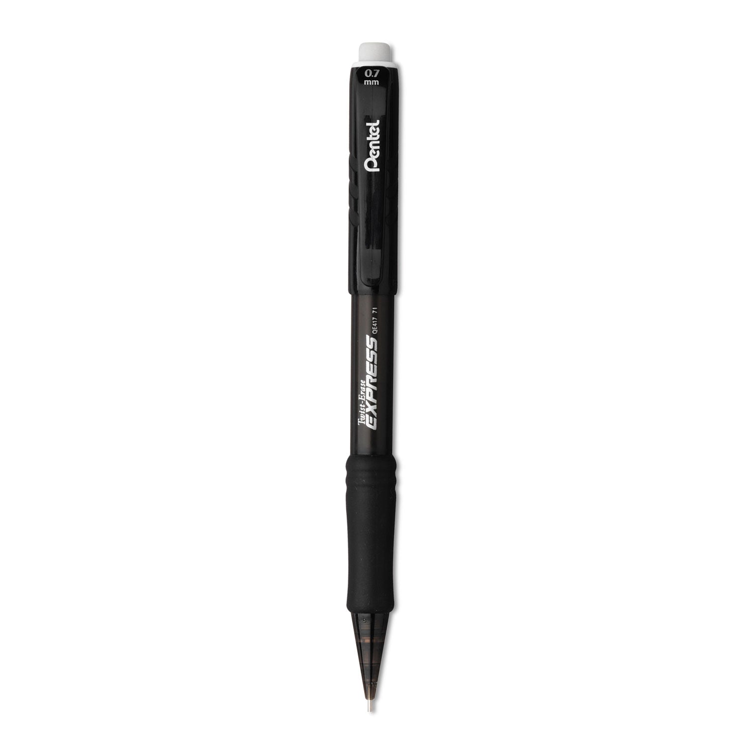 Twist-Erase EXPRESS Mechanical Pencil, 0.7 mm, HB (#2), Black Lead, Black Barrel, Dozen - 