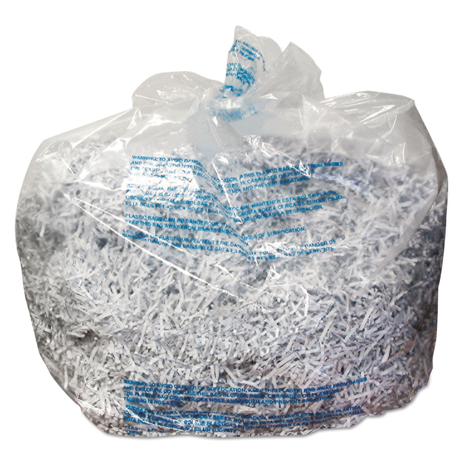 Plastic Shredder Bags, 30 gal Capacity, 25/Box - 