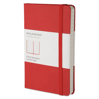 Hard Cover Notebook, 1-Subject, Narrow Rule, Red Cover, (192) 5.5 x 3.5 Sheets - 
