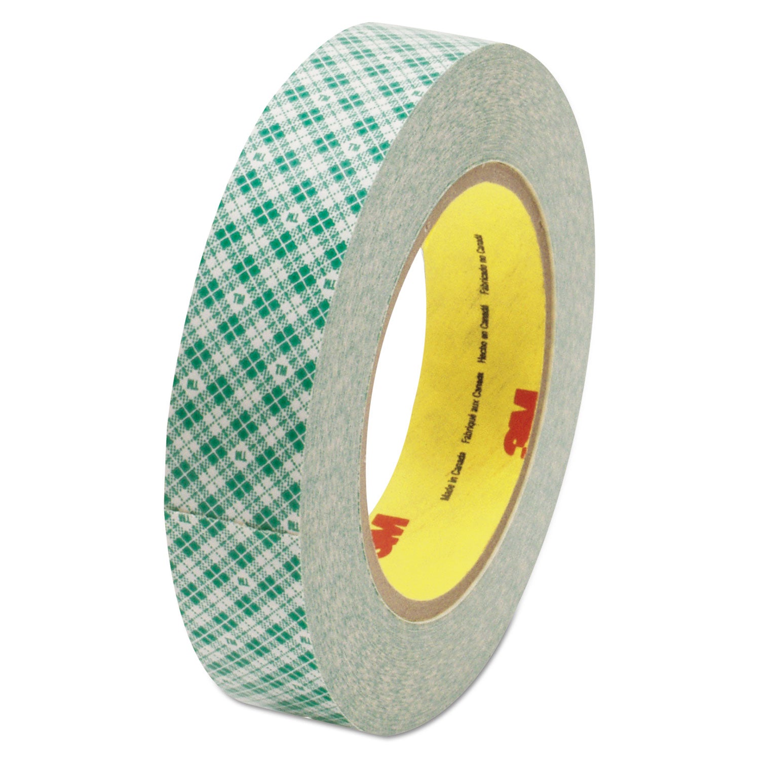 Double-Coated Tissue Tape, 3" Core, 1" x 36 yds, White - 