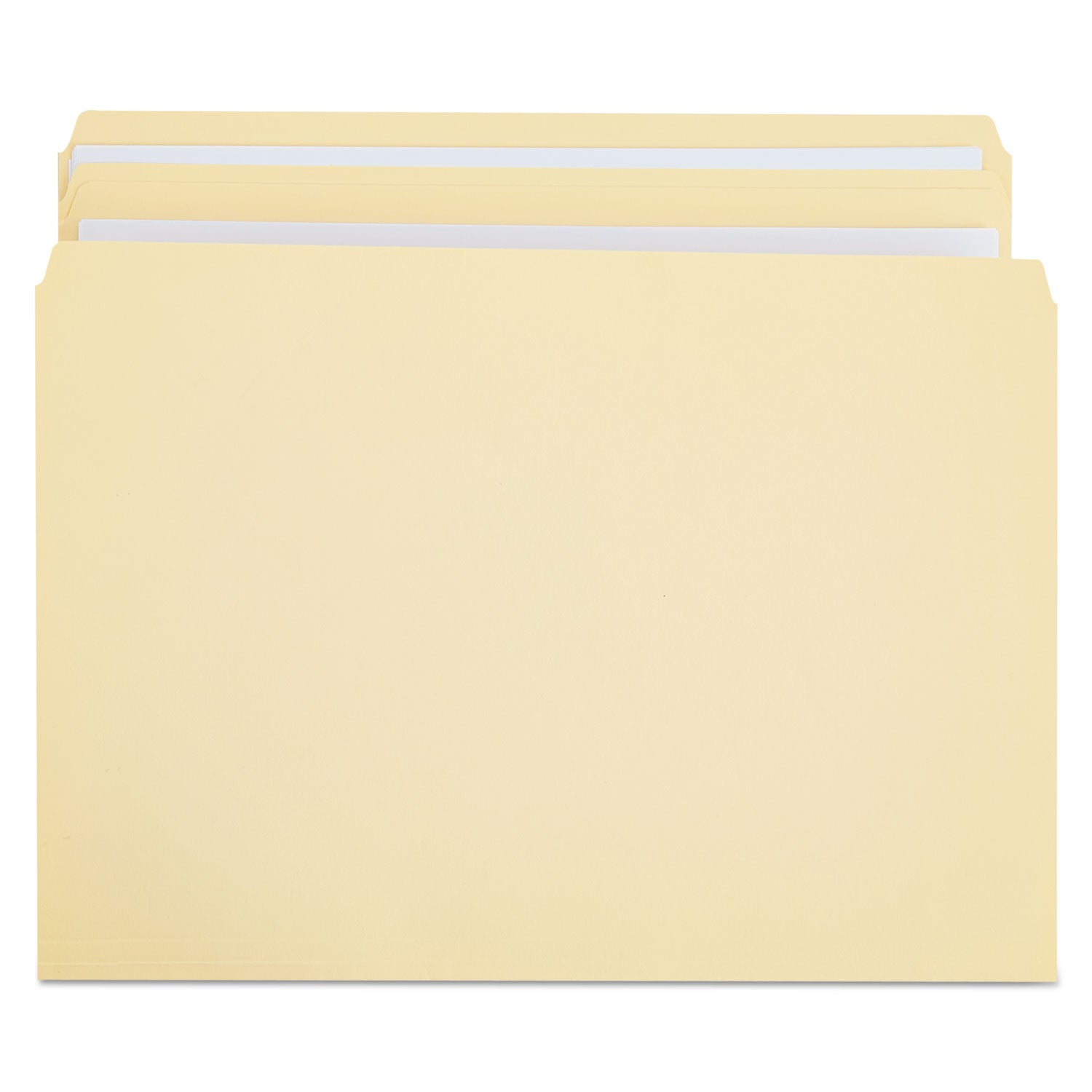 Double-Ply Top Tab Manila File Folders, Straight Tabs, Letter Size, 0.75" Expansion, Manila, 100/Box - 