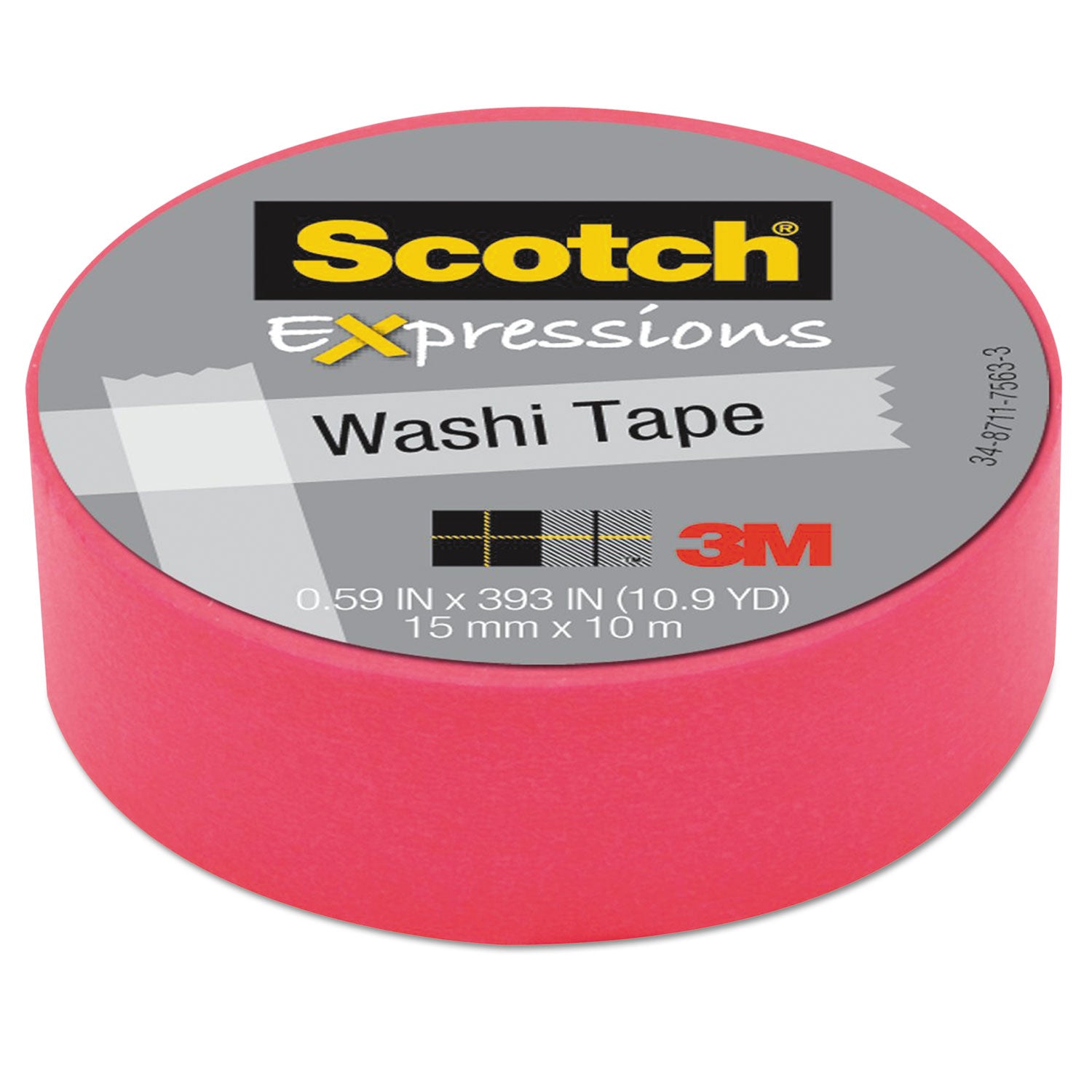 expressions-washi-tape-125-core-059-x-3275-ft-neon-pink_mmmc314pnk - 1