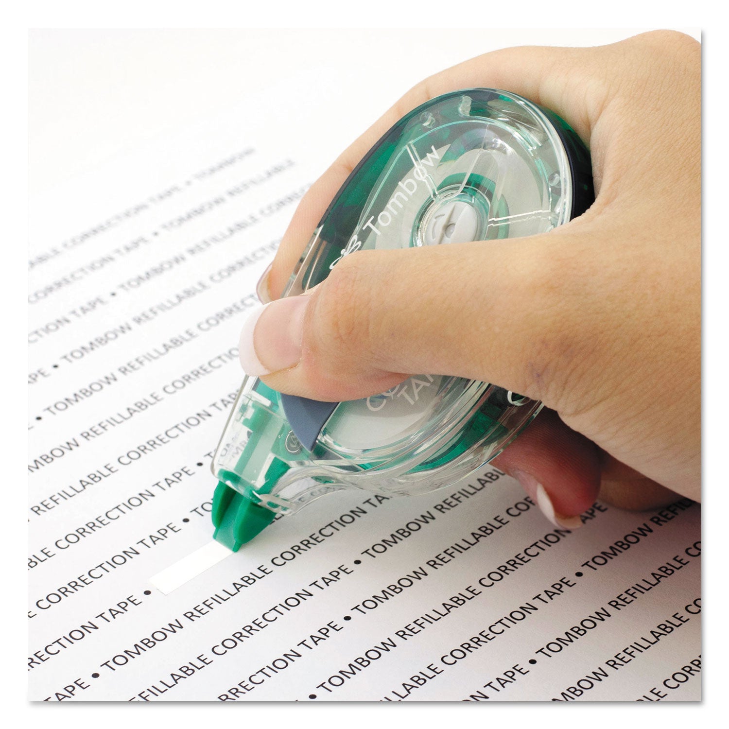 MONO Refillable Correction Tape, Clear Applicator, 0.17" x 472 - 
