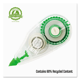 MONO Mini Correction Tape, Non-Refillable, Clear Applicator, 0.17" x 315", 10/Pack - 