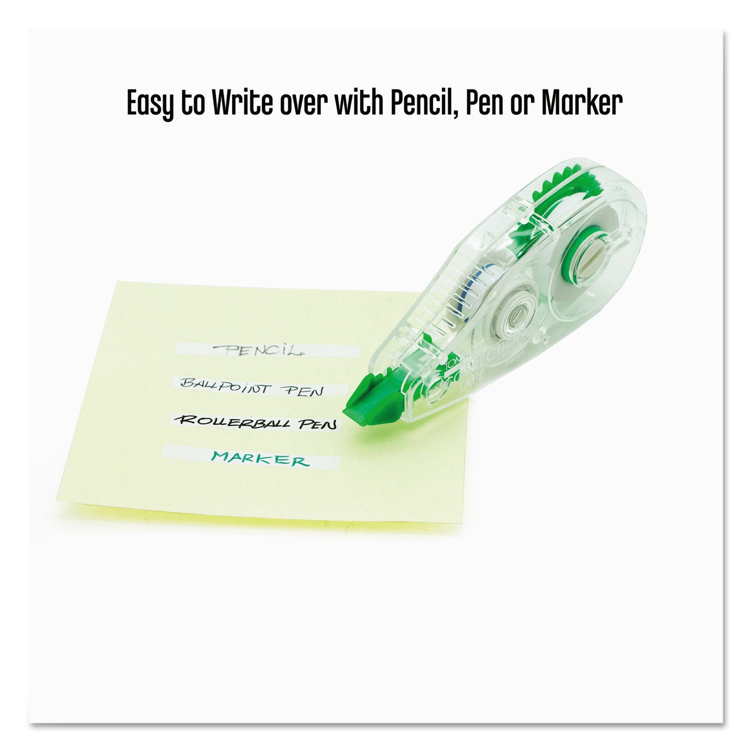 MONO Mini Correction Tape, Non-Refillable, Clear Applicator, 0.17" x 315", 10/Pack - 