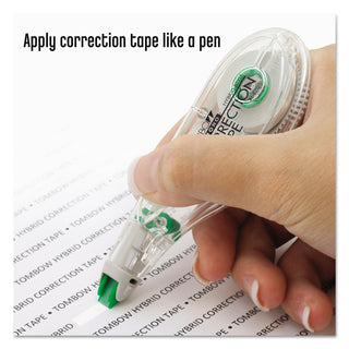 MONO Hybrid Style Correction Tape, Non-Refillable, Clear Applicator, 0.17" x 394", 10/Pack - 