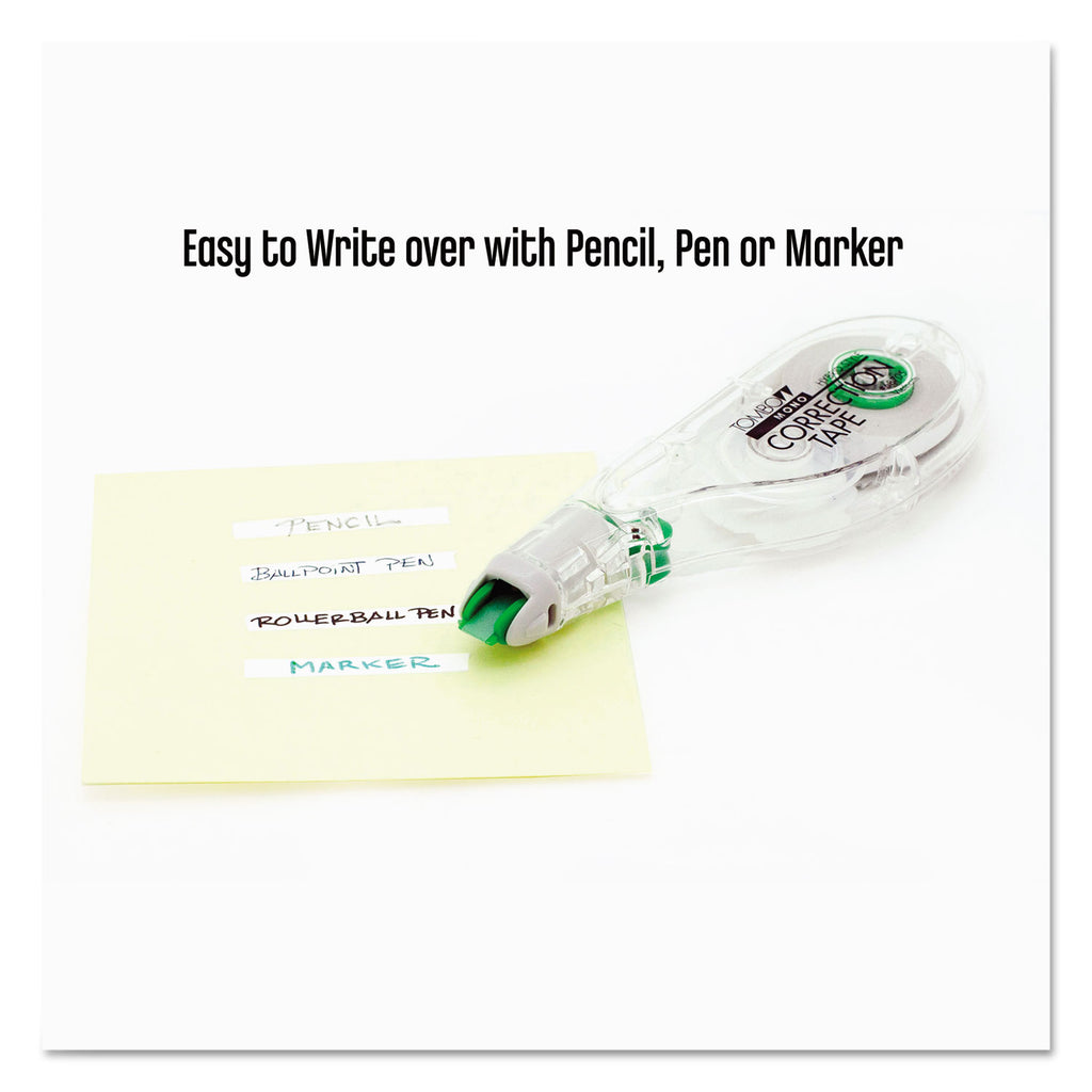 MONO Hybrid Style Correction Tape, Non-Refillable, Clear Applicator, 0.17" x 394", 10/Pack - 