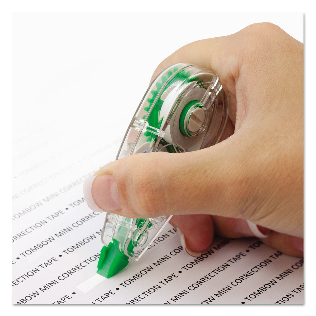 MONO Mini Correction Tape, Non-Refillable, Clear Applicator, 0.17" x 315", 10/Pack - 