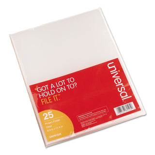 Project Folders, Letter Size, Clear, 25/Pack - 
