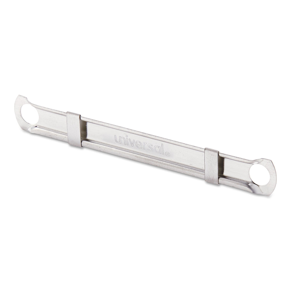 Two-Piece Two-Prong Paper Fastener Compressors, 2.75" Center to Center, Silver, 100/Box - 