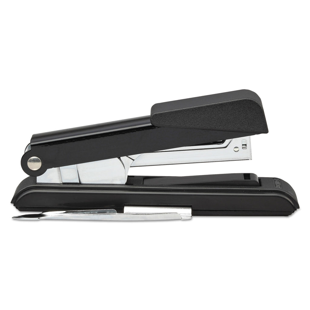 B8 PowerCrown Flat Clinch Premium Stapler, 40-Sheet Capacity, Black - 