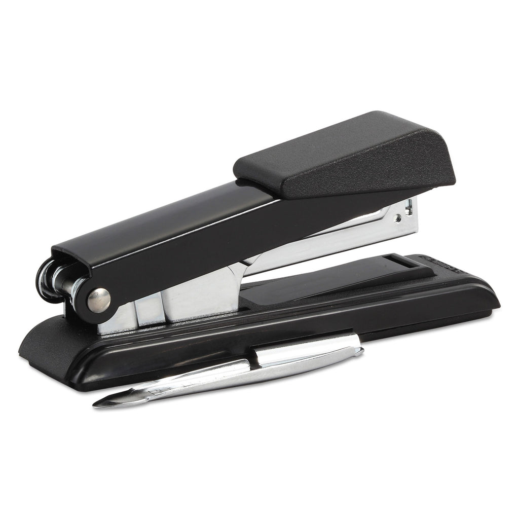 B8 PowerCrown Flat Clinch Premium Stapler, 40-Sheet Capacity, Black - 
