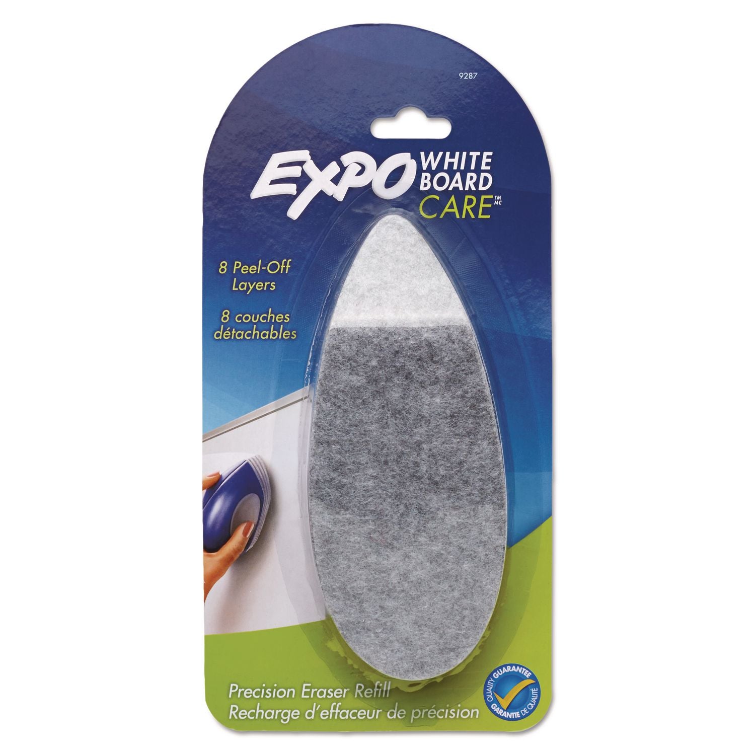 White Board CARE Dry Erase Precision Eraser Refill, Eight Peel-Off Layers, 2.25" x 6