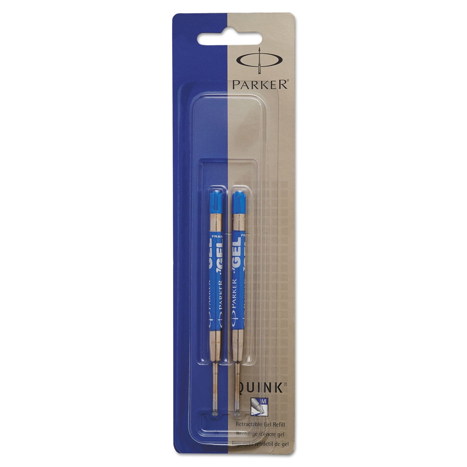 refill-for-parker-retractable-gel-ink-roller-ball-pens-medium-conical-tip-blue-ink-2-pack_par1950364 - 1