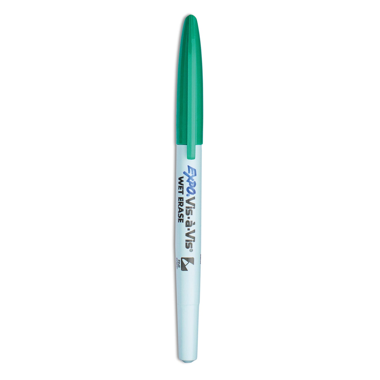 Vis-a-Vis Wet Erase Marker, Fine Bullet Tip, Green, Dozen - 