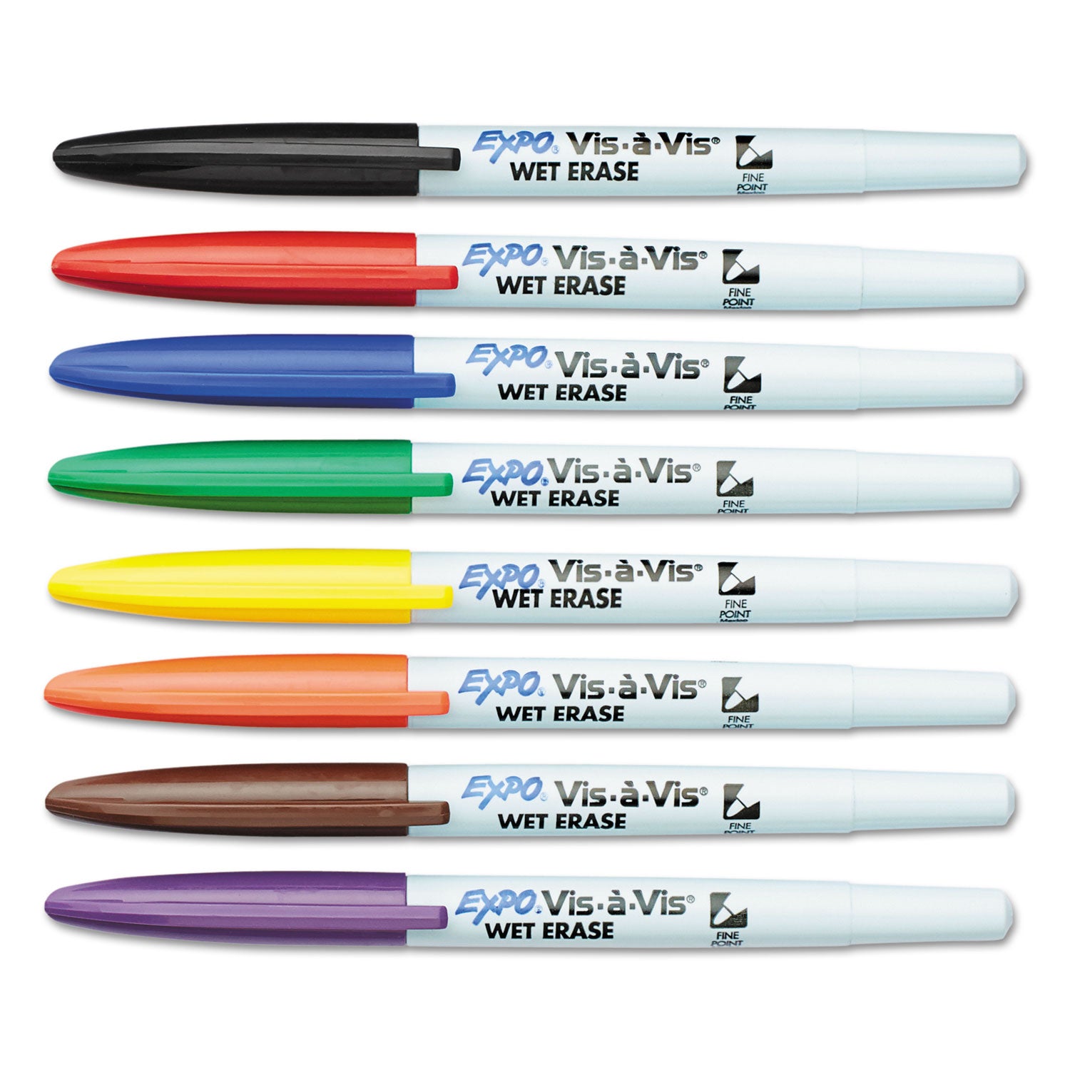 vis-a-vis-wet-erase-marker-fine-bullet-tip-assorted-colors-8-set_san2134345 - 2