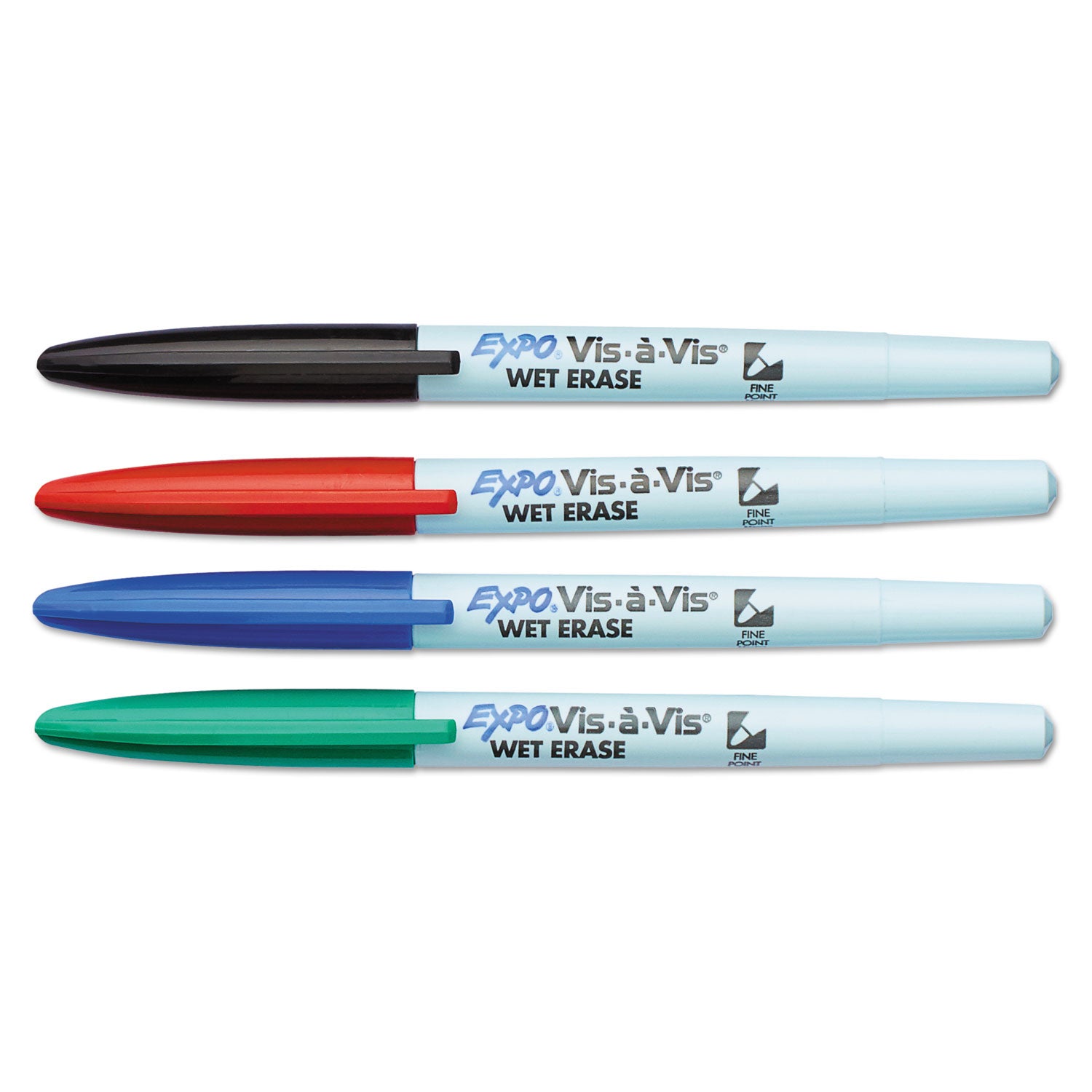 vis-a-vis-wet-erase-marker-fine-bullet-tip-assorted-colors-4-set_san2134341 - 2