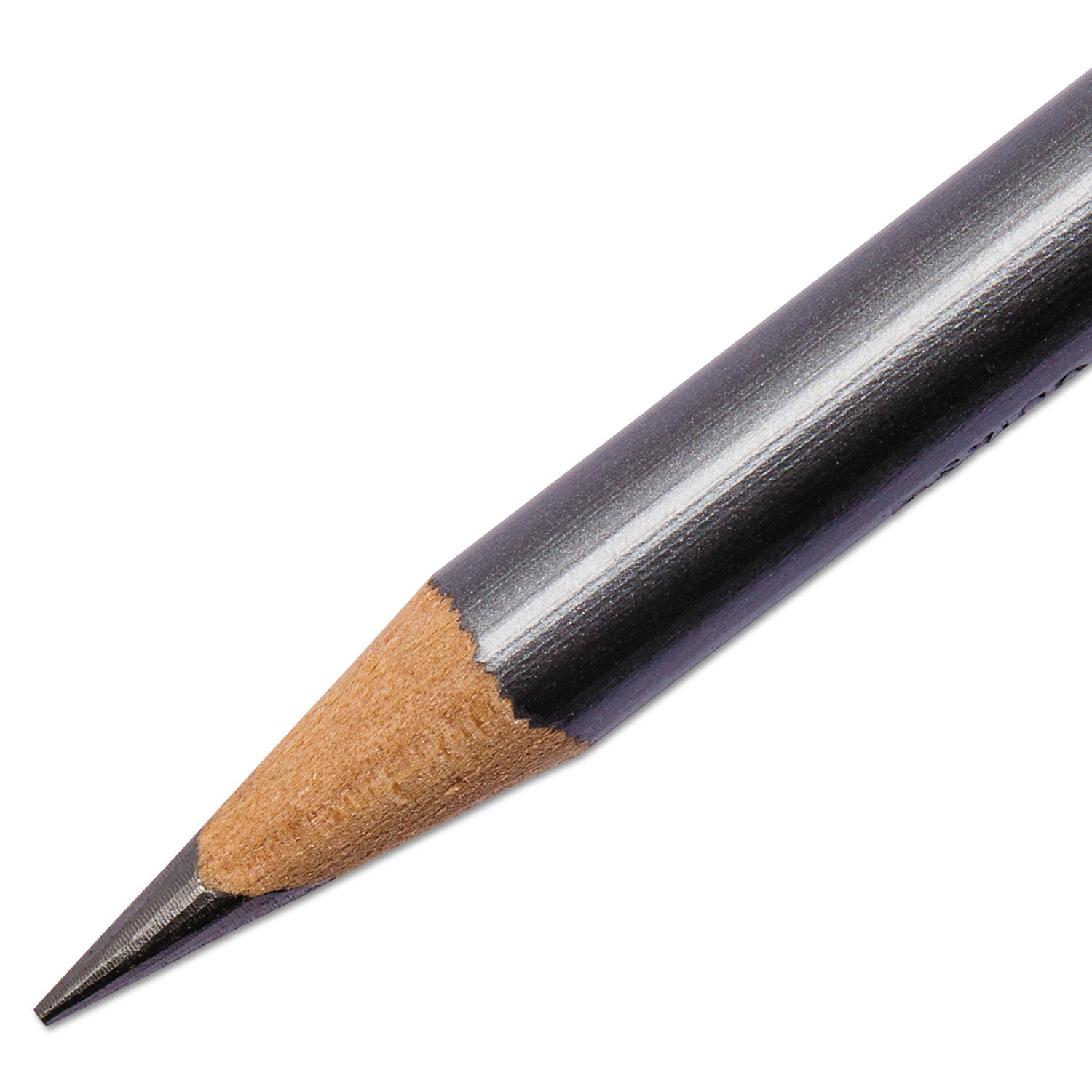 EBONY Sketching Pencil, 4 mm, 2B, Jet Black Lead, Black Matte Barrel, Dozen - 