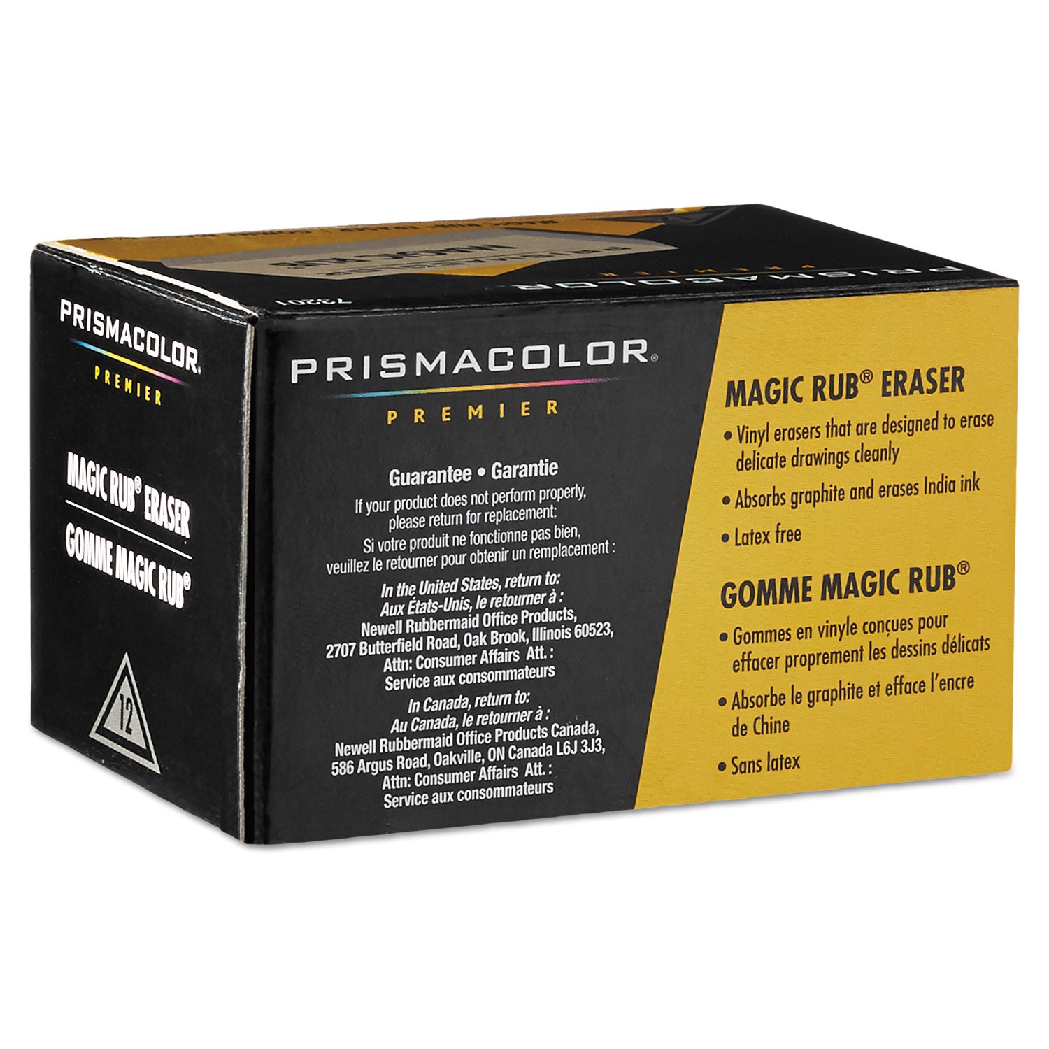 MAGIC RUB Eraser, For Pencil/Ink Marks, Rectangular Block, Medium, Off White, Dozen