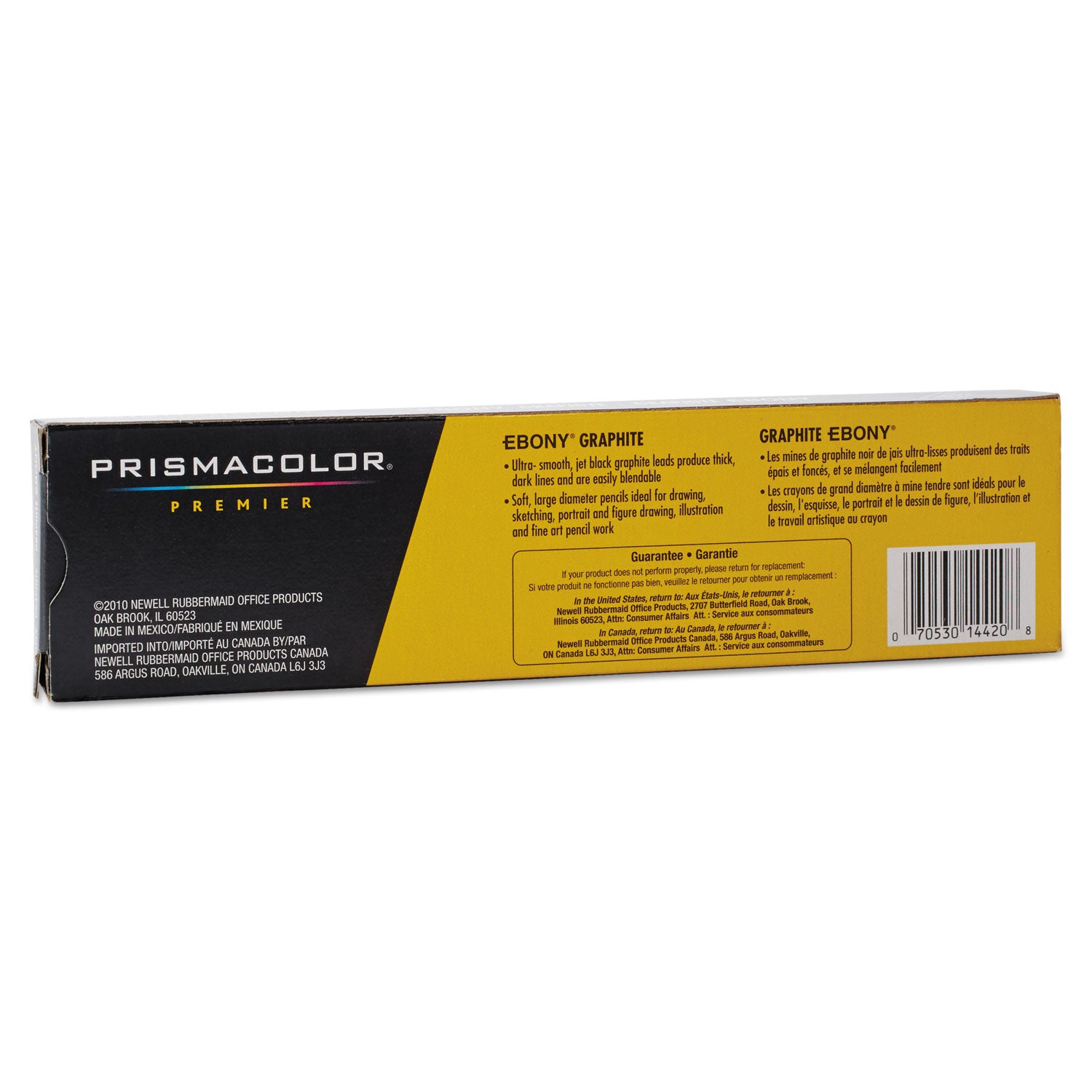 EBONY Sketching Pencil, 4 mm, 2B, Jet Black Lead, Black Matte Barrel, Dozen
