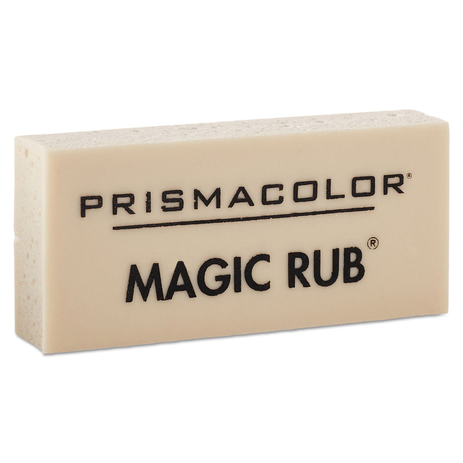 MAGIC RUB Eraser, For Pencil/Ink Marks, Rectangular Block, Medium, Off White, Dozen - 