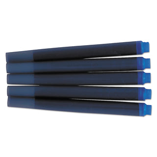 Refill Cartridge for Parker Washable Ink Fountain Pens, Blue Ink, 5/Pack