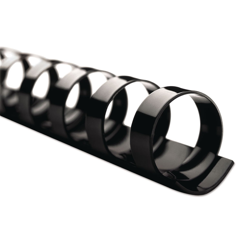 CombBind Standard Spines, 3/4" Diameter, 160 Sheet Capacity, Black, 100/Box