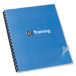 Clear View Presentation Covers for Binding Systems, Clear, 11 x 8.5, Punched, 100/Box - 