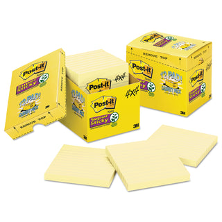 Pads in Canary Yellow, Cabinet Pack, Note Ruled, 4" x 4", 90 Sheets/Pad, 12 Pads/Pack - 