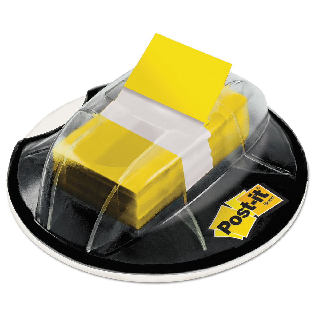 Page Flags in Desk Grip Dispenser, 1 x 1.75, Yellow, 200/Dispenser - 