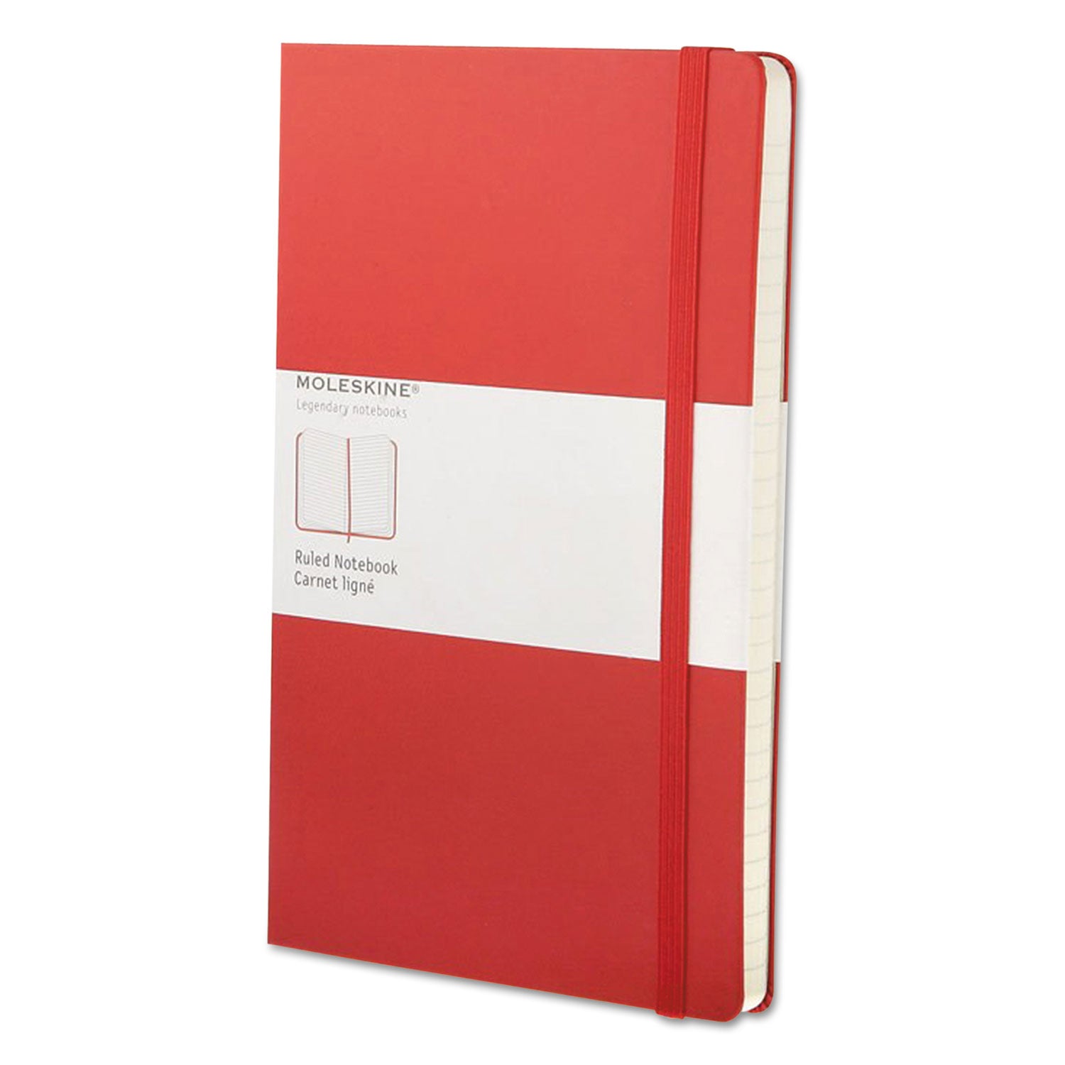 Classic Colored Hardcover Notebook, 1-Subject, Narrow Rule, Red Cover, (240) 8.25 x 5 Sheets - 