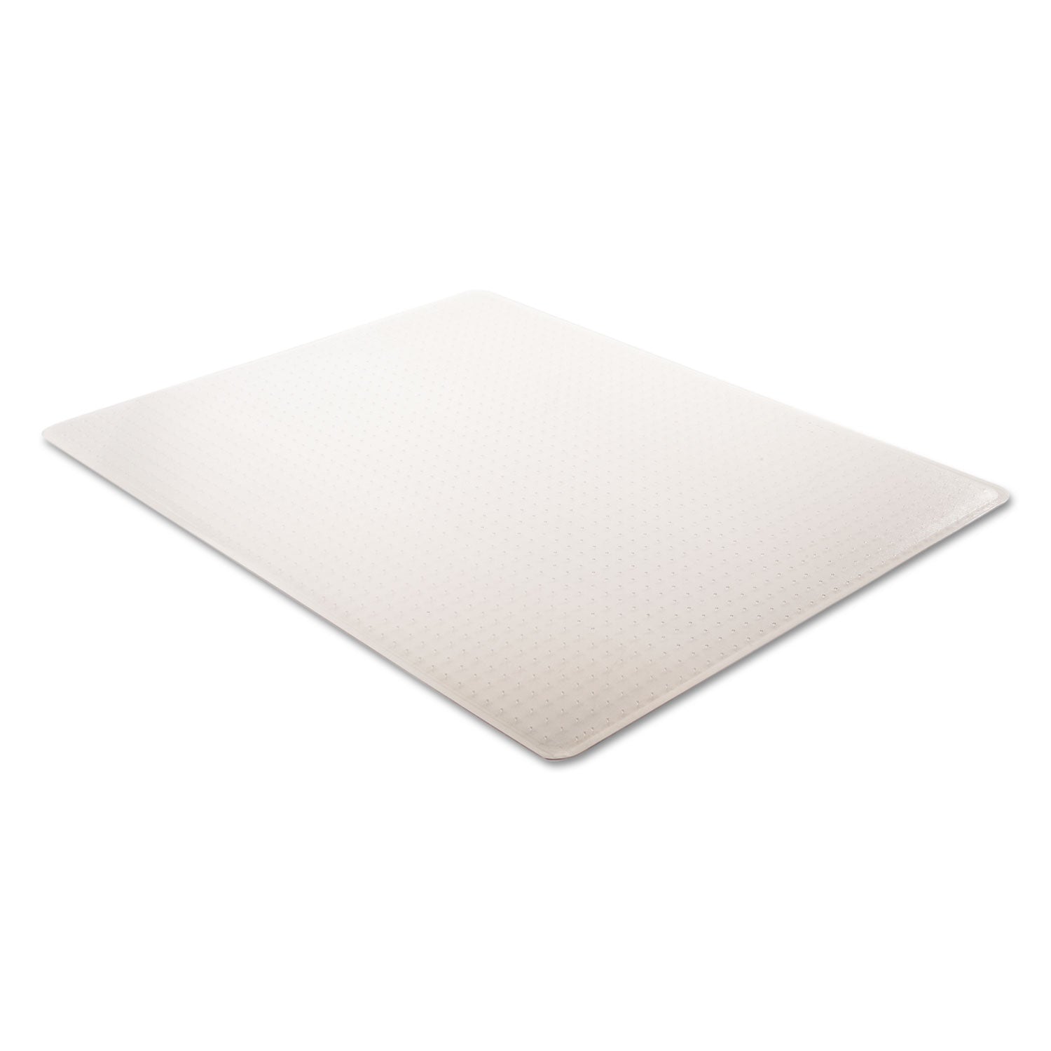 SuperMat Frequent Use Chair Mat, Med Pile Carpet, 45 x 53, Beveled Rectangle, Clear - 