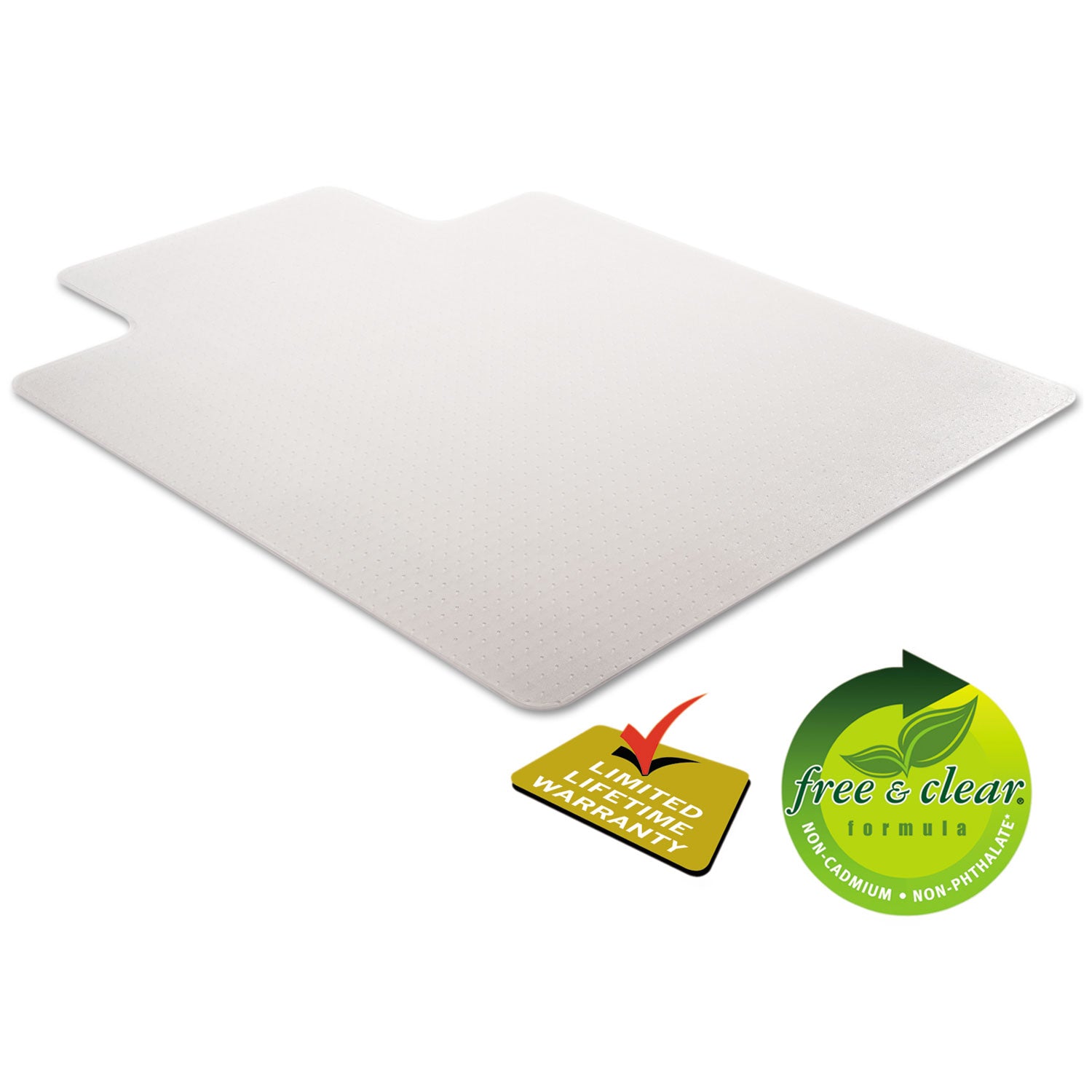 DuraMat Moderate Use Chair Mat for Low Pile Carpet, 46 x 60, Wide Lipped, Clear - 5