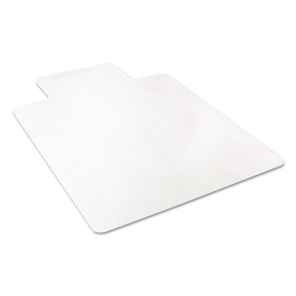 EconoMat Occasional Use Chair Mat, Low Pile Carpet, Flat, 36 x 48, Lipped, Clear