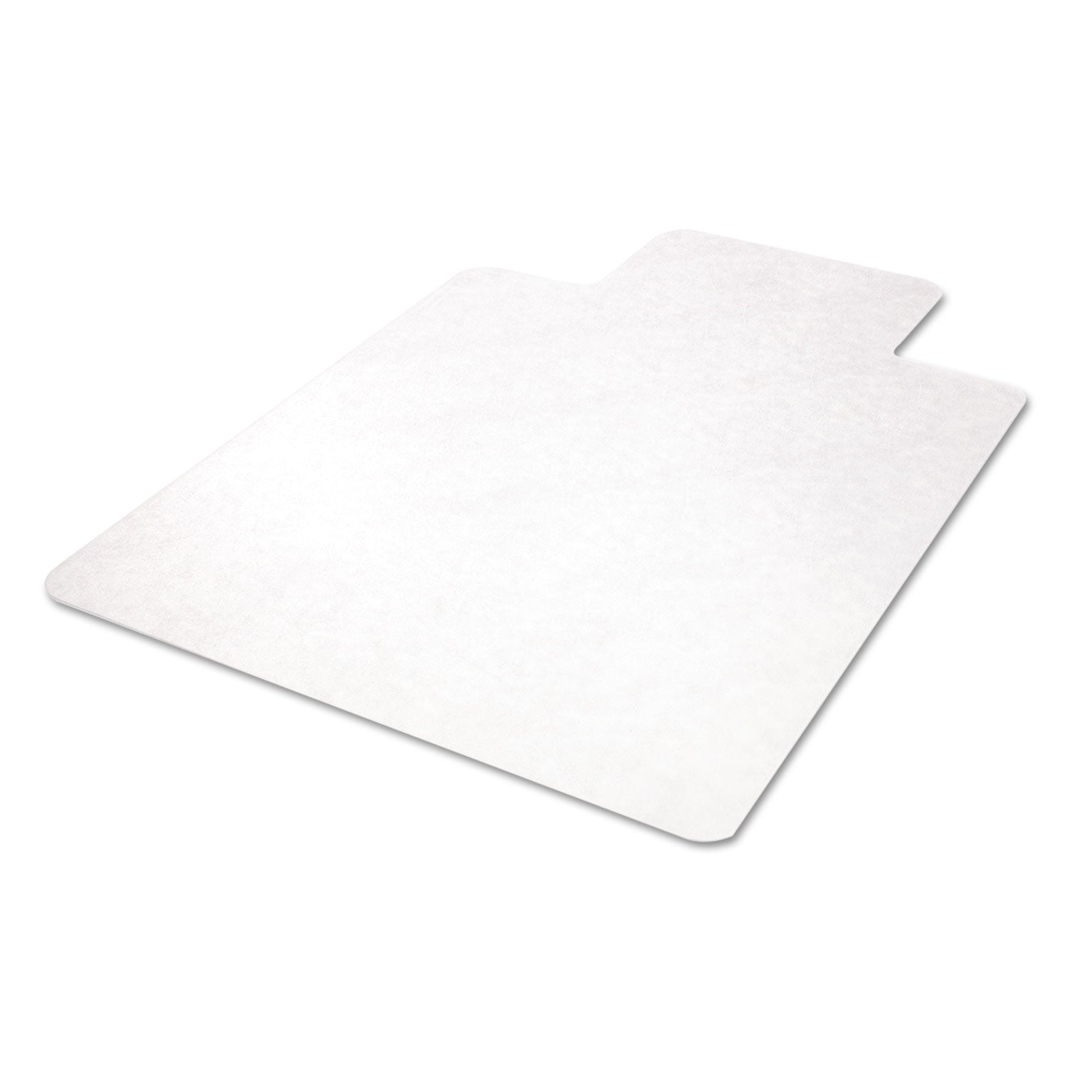 EconoMat All Day Use Chair Mat for Hard Floors, Flat Packed, 45 x 53, Wide Lipped, Clear - 